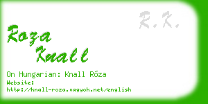 roza knall business card