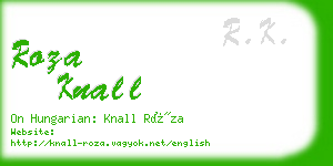 roza knall business card